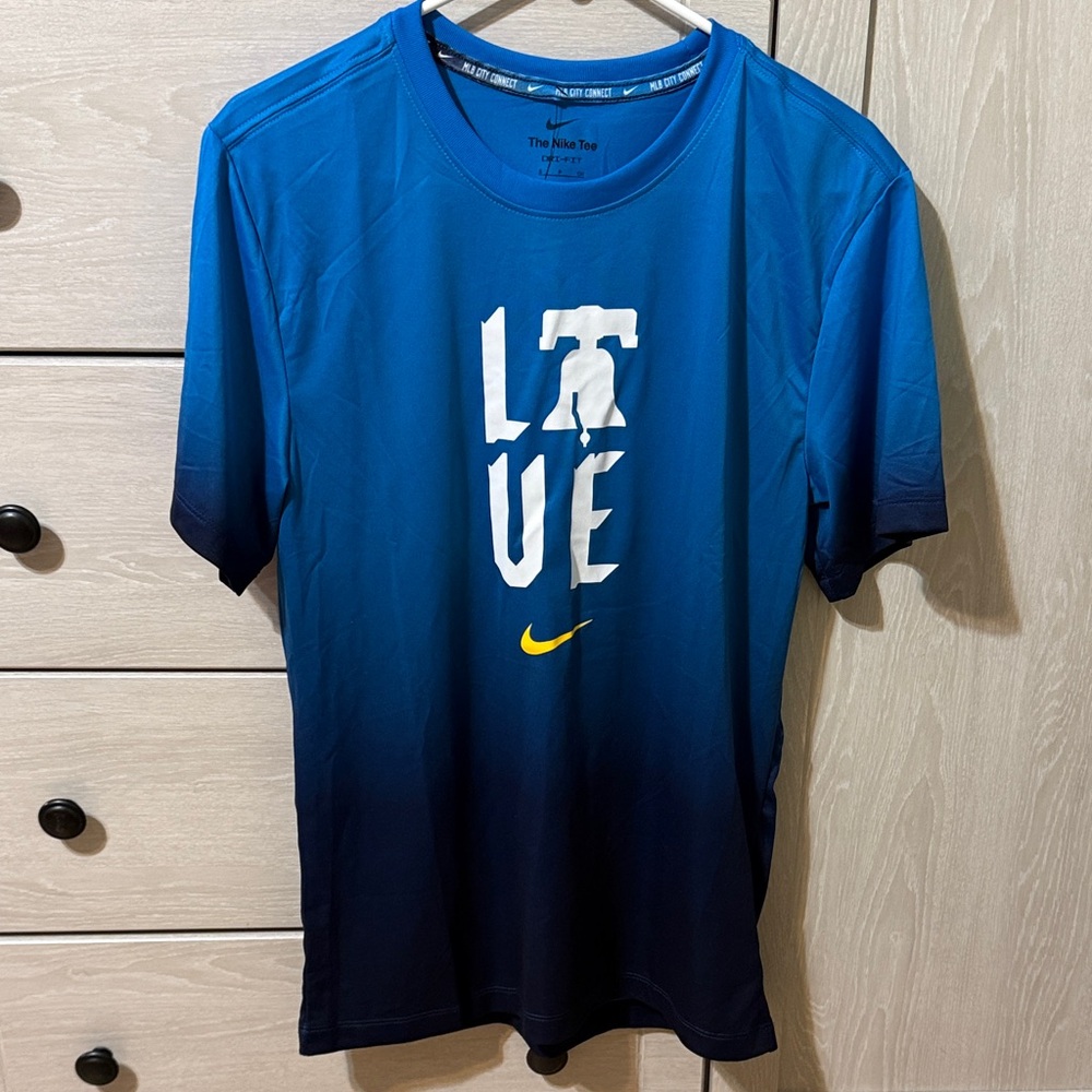 Nike Blue Gradient LOVE Dri-FIT Tee - Philadelphia Phillies, MLB City Connect
